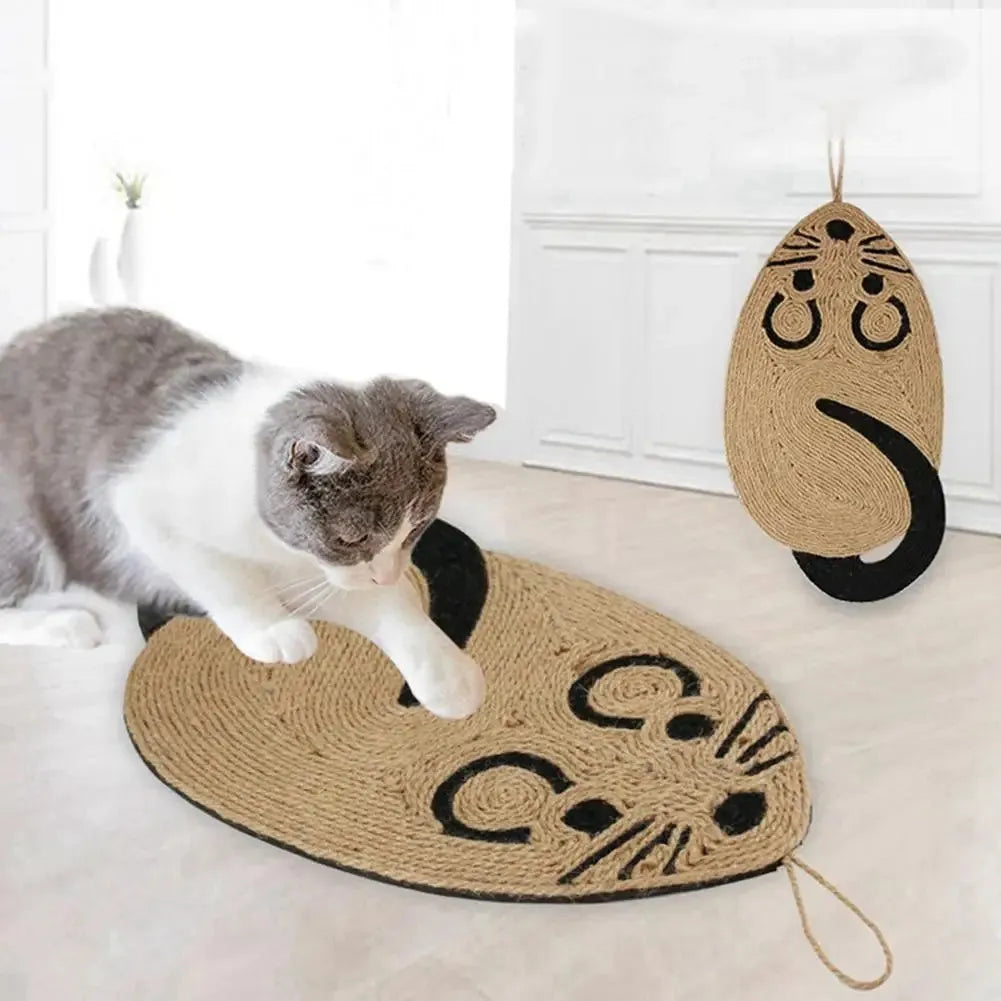 Panda design cat scratching pad with sisal surface measuring 54cm long with skid-proof bottom