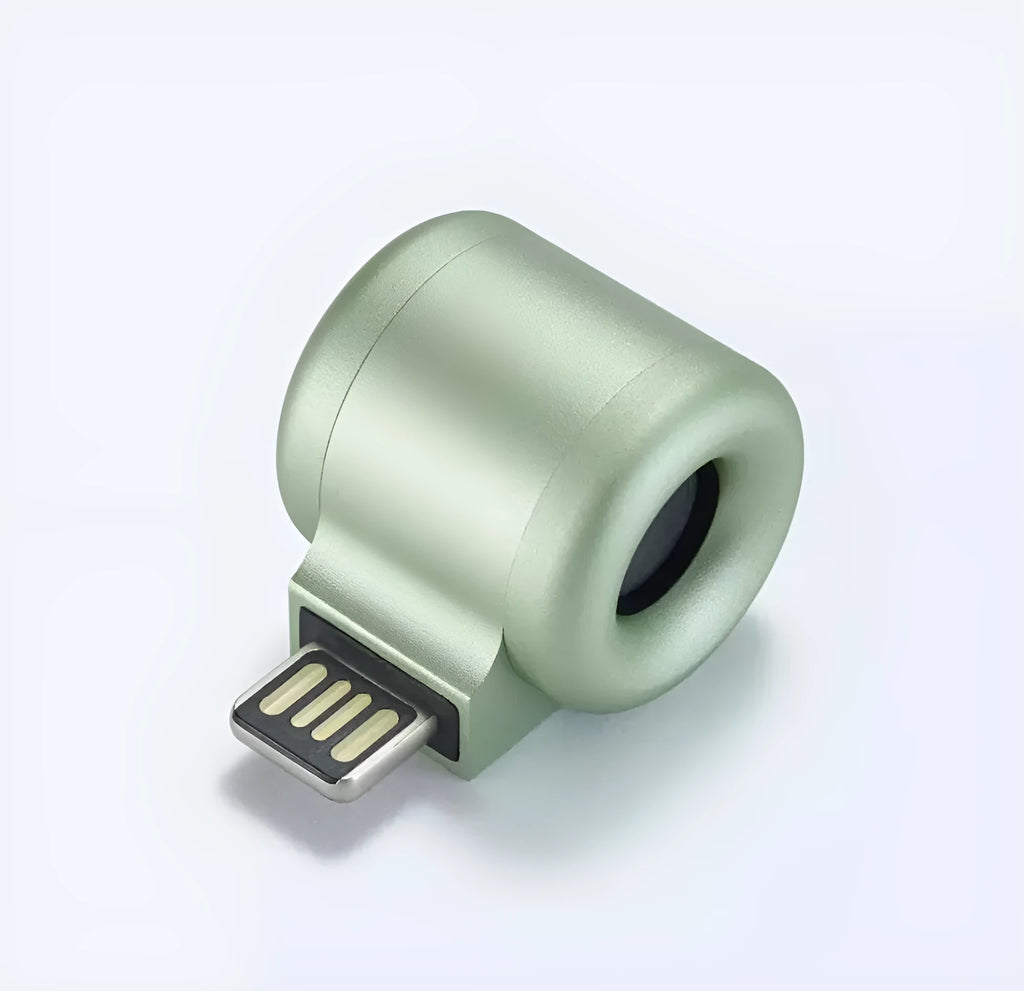 USB mini diffuser car air purifier in grey colour with USB plug