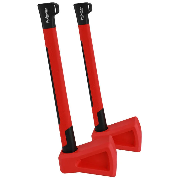 Red plastic fitness axe muscle trainer for home strength workouts