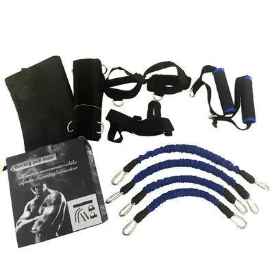 Bounce Elastic Equipment Resistance Training Device Stretch Trainer with Elastic Rope Length 35cm Total 40cm for Waist Abdominal Leg Muscles Black Blue Green Red Yellow