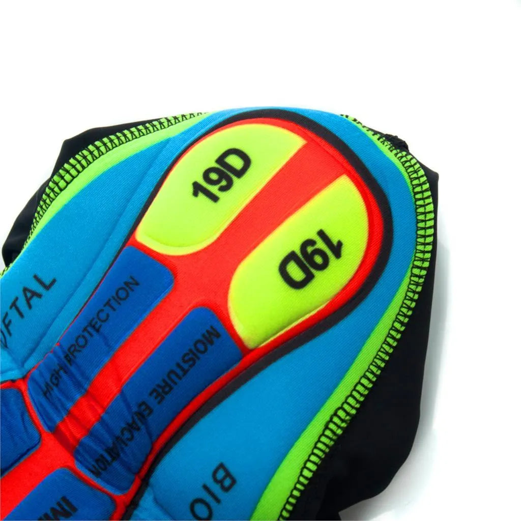 Men's black cycling shorts with breathable mesh and Lycra fabric for sports training