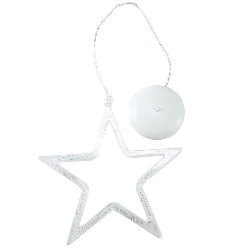 Christmas LED suction cup chandelier with Santa Claus and snowman designs for window decoration