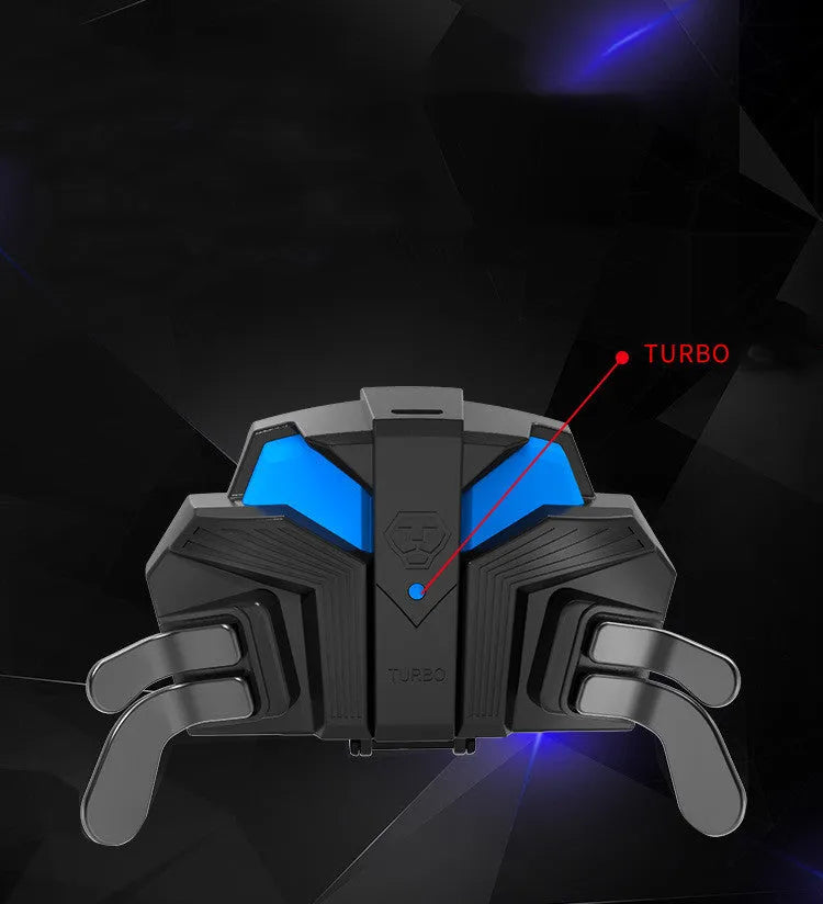 Black PS4 controller back button attachment with two extra buttons and a long cable connected.
