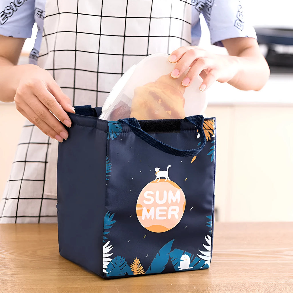 Insulated Oxford cloth lunch bag for office workers with thermal insulation