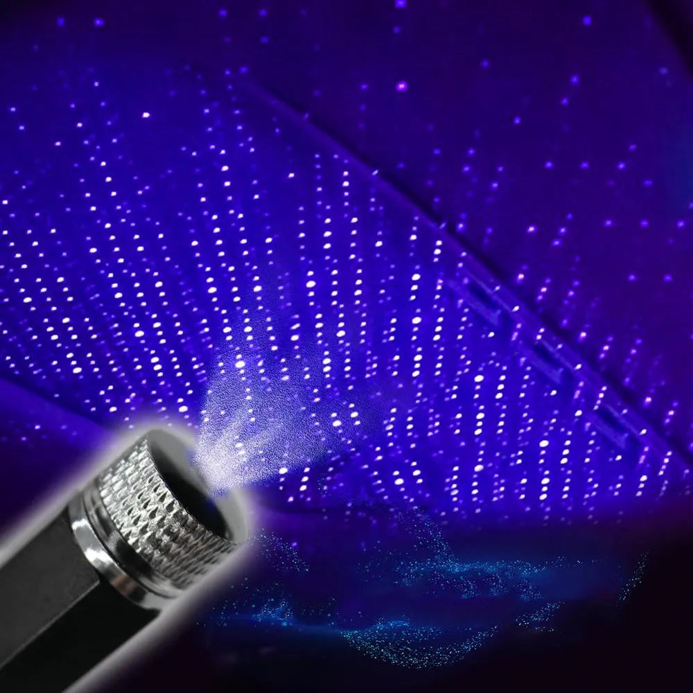 GM vehicle USB powered aluminium star light projecting purple starry sky pattern on car roof