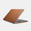 Black first layer cowhide cross pattern ultra-thin leather sleeve for Apple MacBook Pro 13