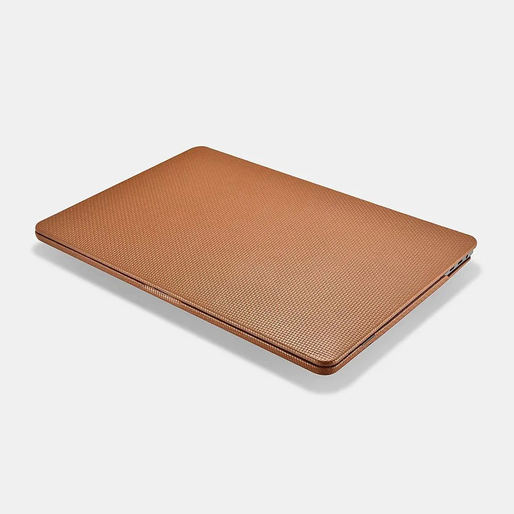 Black first layer cowhide cross pattern ultra-thin leather sleeve for Apple MacBook Pro 13
