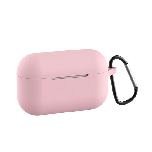 Blue silicone protective cover for Apple AirPods Pro charging case.