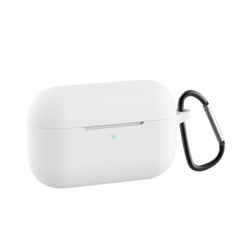 Blue silicone protective cover for Apple AirPods Pro charging case.