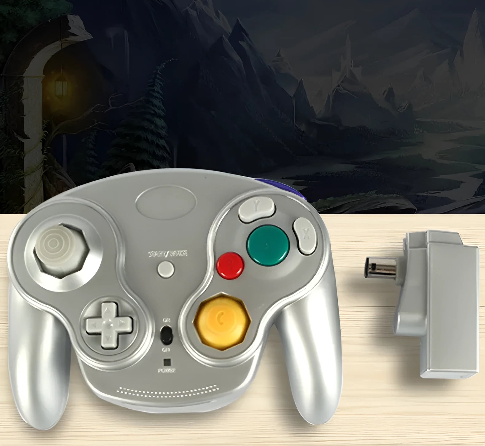 NGC 2.4GHz wireless game controller for Wii and GameCube consoles in six colour options.