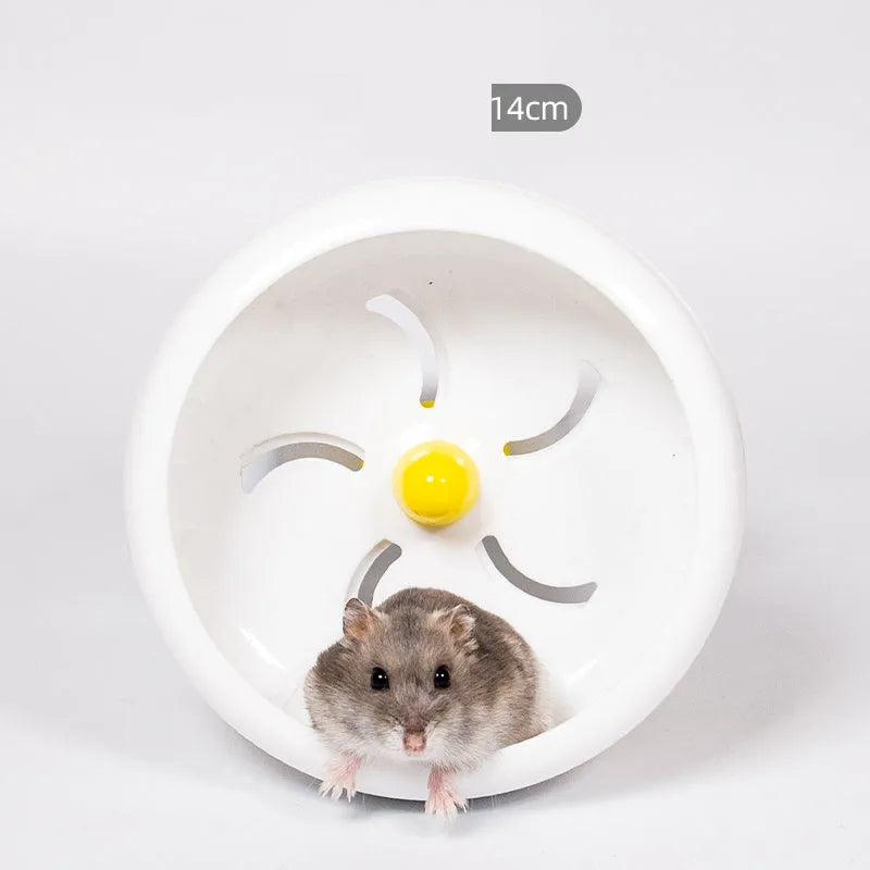 Hamster running wheel with high quality shaft for silent exercise in a cage