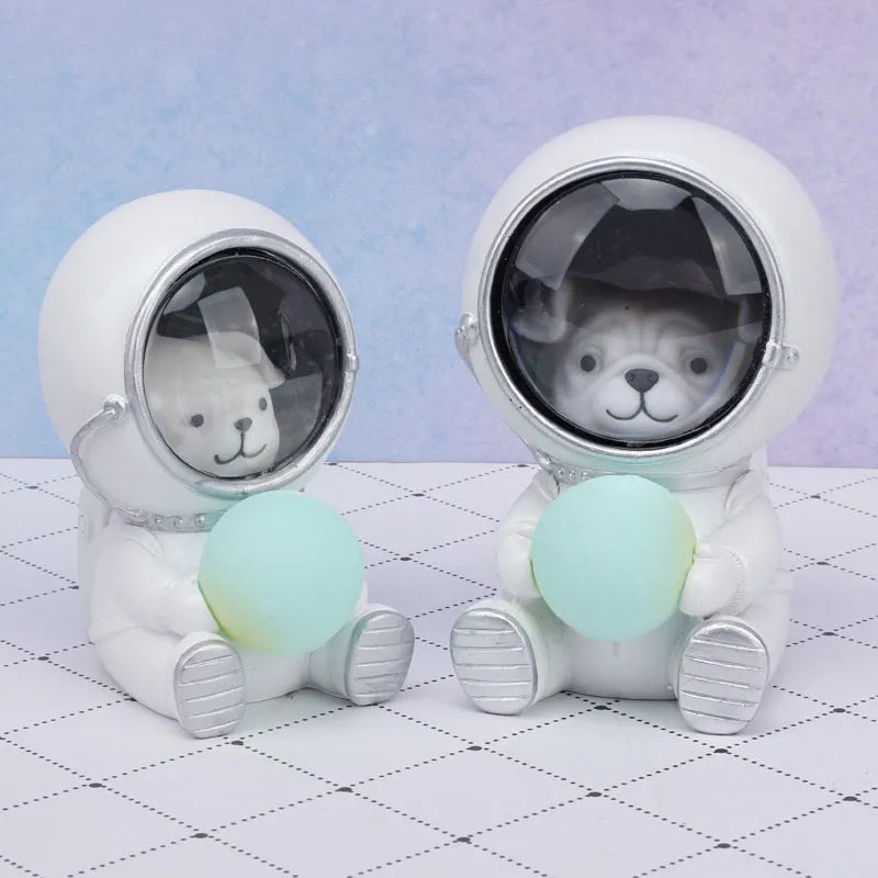Resin animal starry sky night light with LED lighting and battery operation