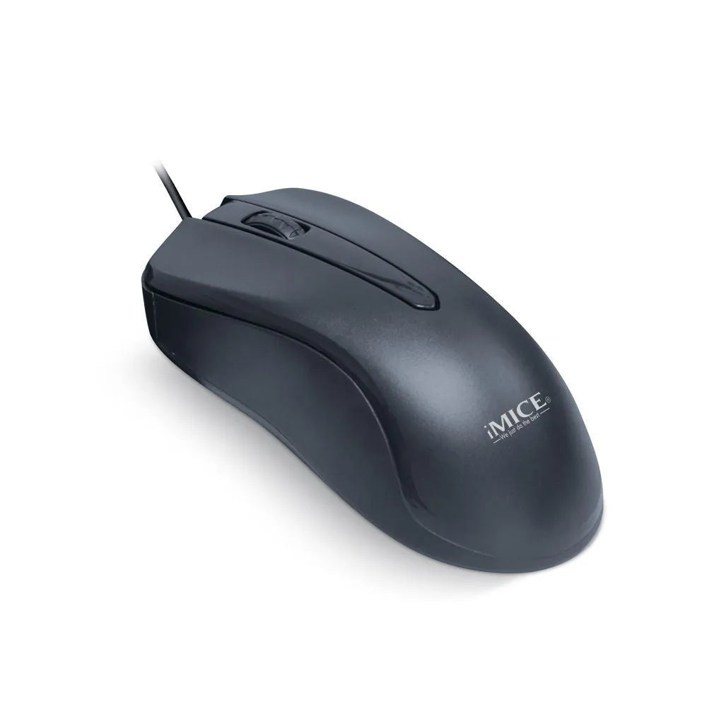 KM-520 black wired keyboard and mouse set with USB cables