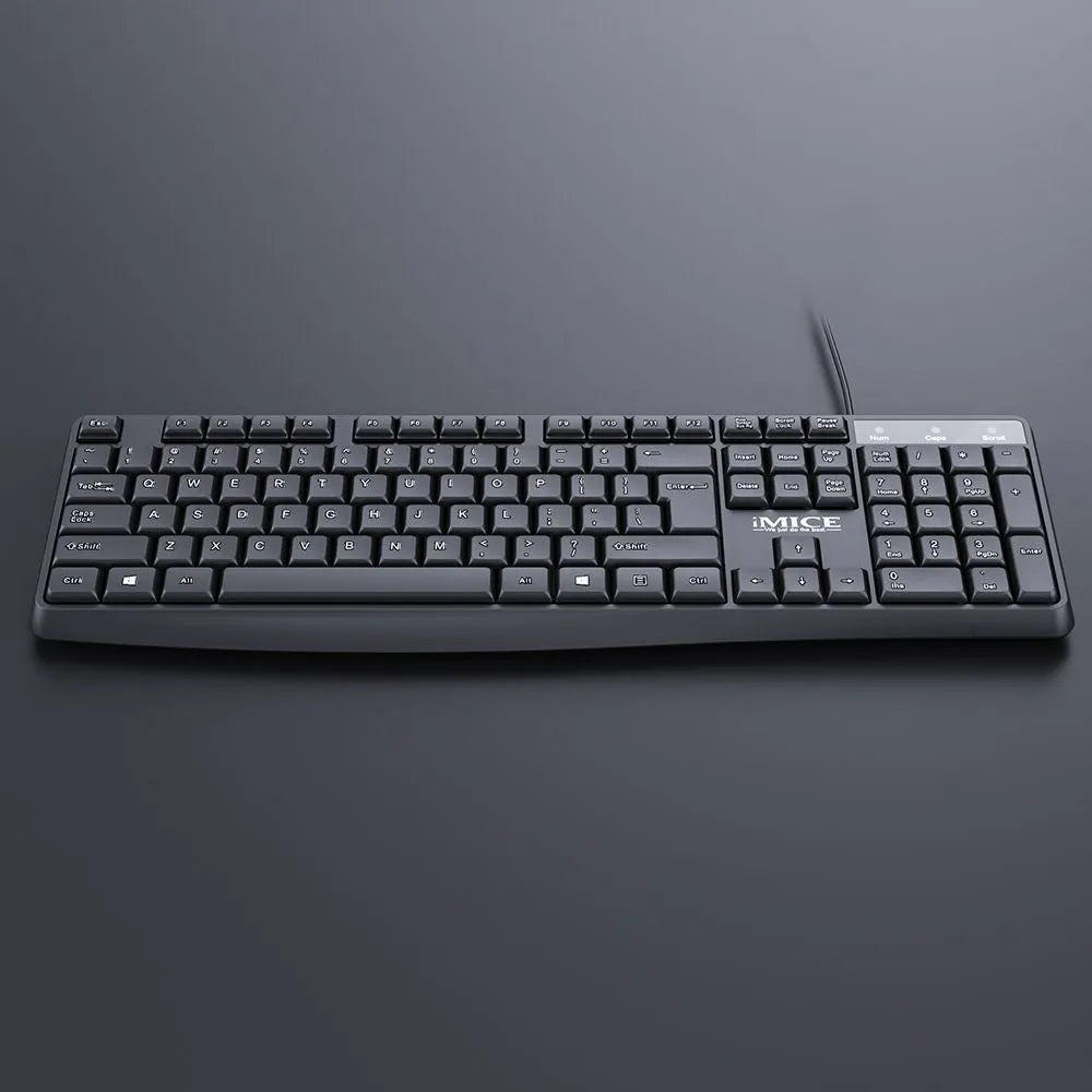 KM-520 black wired keyboard and mouse set with USB cables
