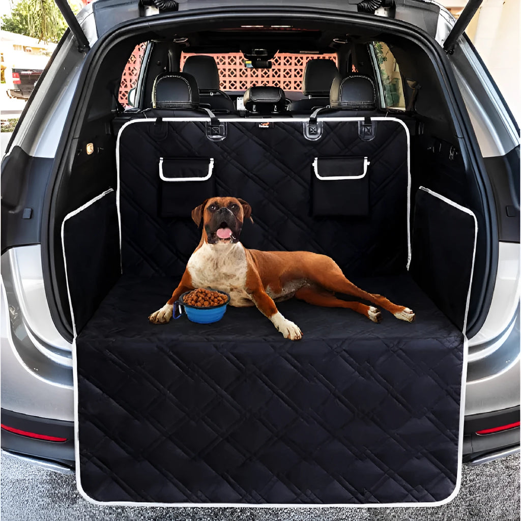 Black Oxford cloth car pet mat for seat and trunk protection with PVC zipper bag