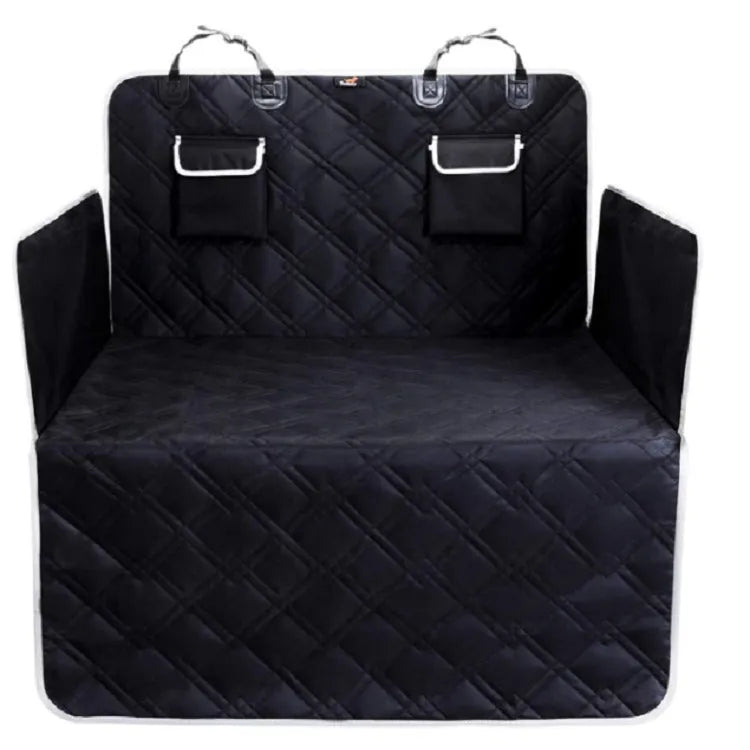 Black Oxford cloth car pet mat for seat and trunk protection with PVC zipper bag
