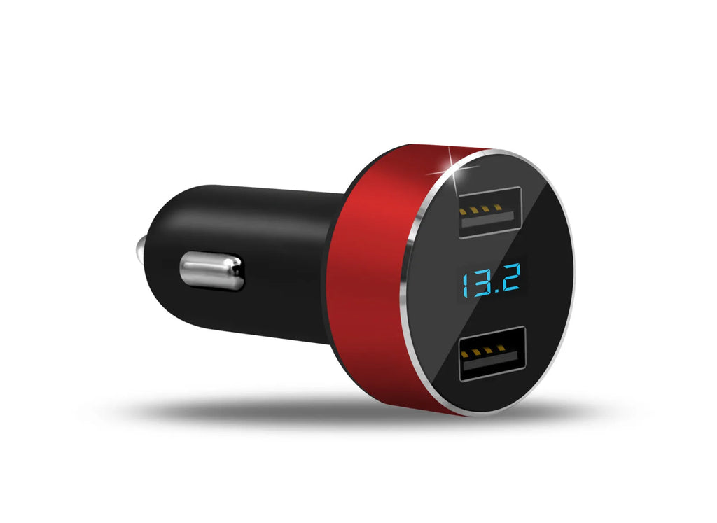 English Car Mobile Phone Charger USB 3.1A 12-24V PC hardware in blue colour, size 59x33mm