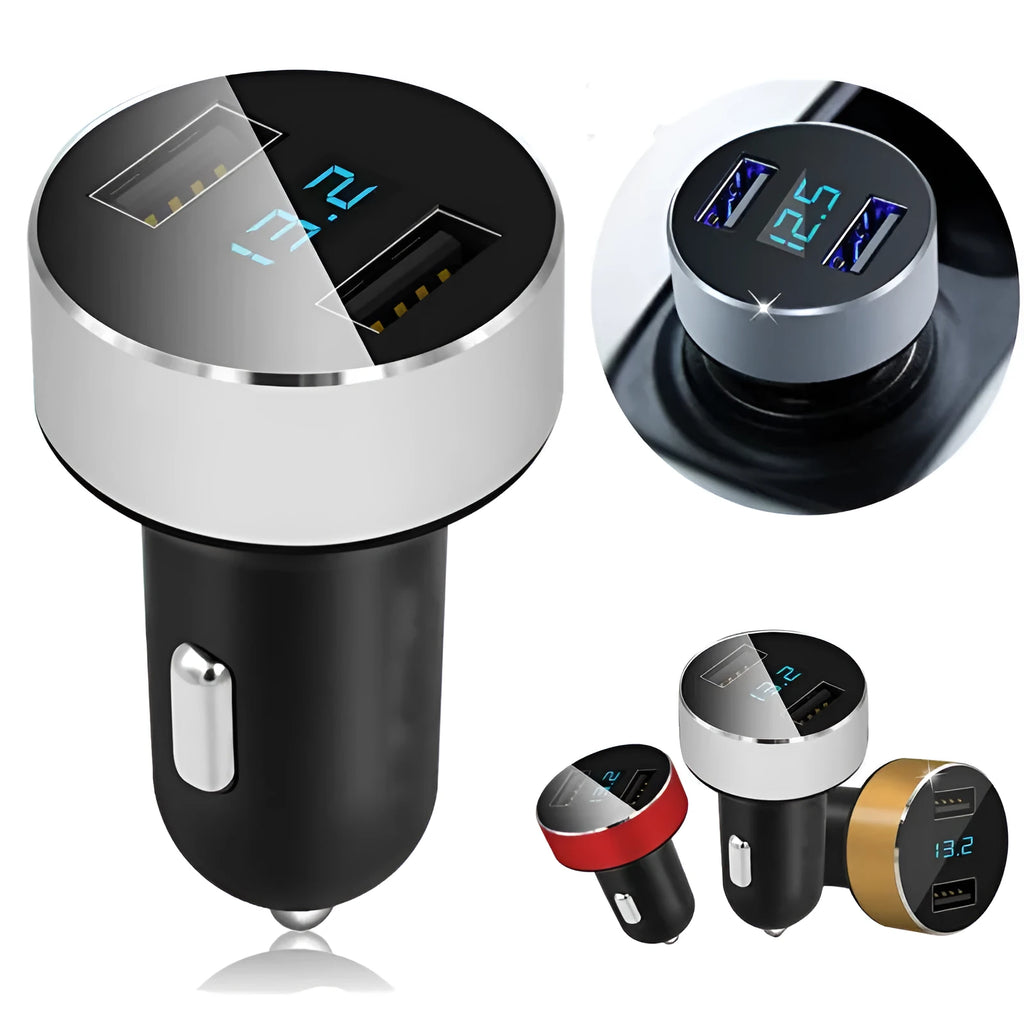 English Car Mobile Phone Charger USB 3.1A 12-24V PC hardware in blue colour, size 59x33mm