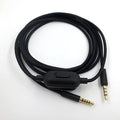 Black universal audio replacement cable for gaming headsets and digital products