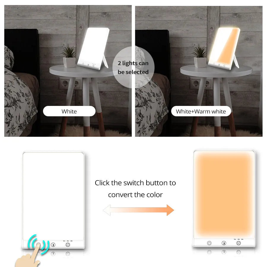 Modern bionic solar emotional lamp with touch controls and USB interface