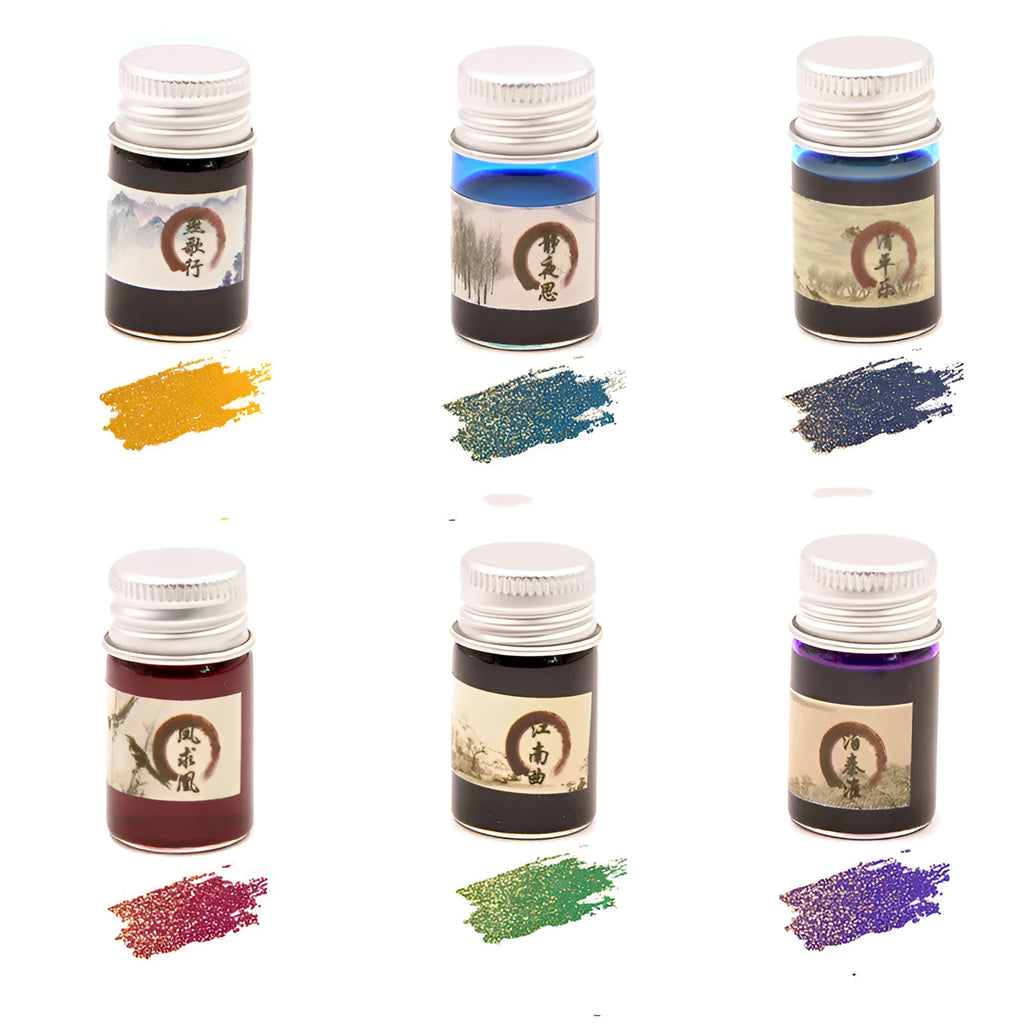 Antiquity Ink Toning gold powder ink in 6ml glass bottle for dipping pens and calligraphy