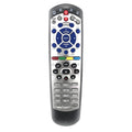 Black universal remote control for DISH Network satellite TV BOX Flat 20.1 model.