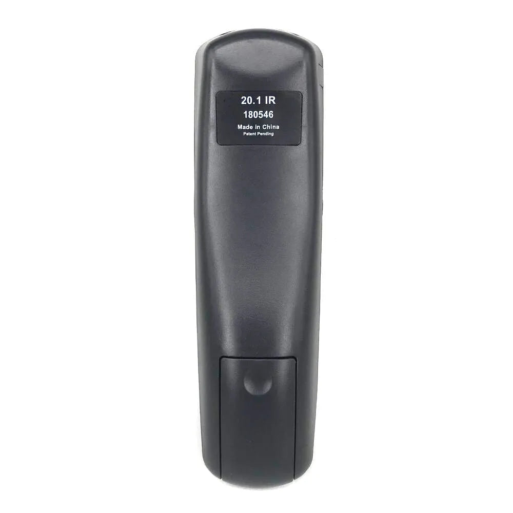 Black universal remote control for DISH Network satellite TV BOX Flat 20.1 model.
