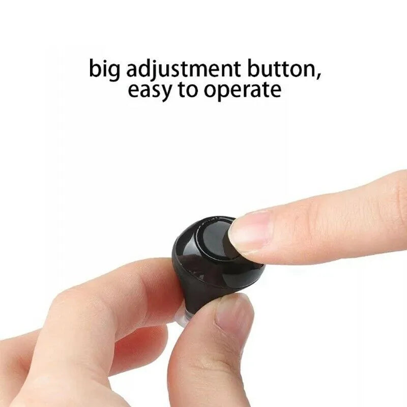 Yellow sound rechargeable hearing aid headset with plastic body, active noise reduction, and on-ear charging