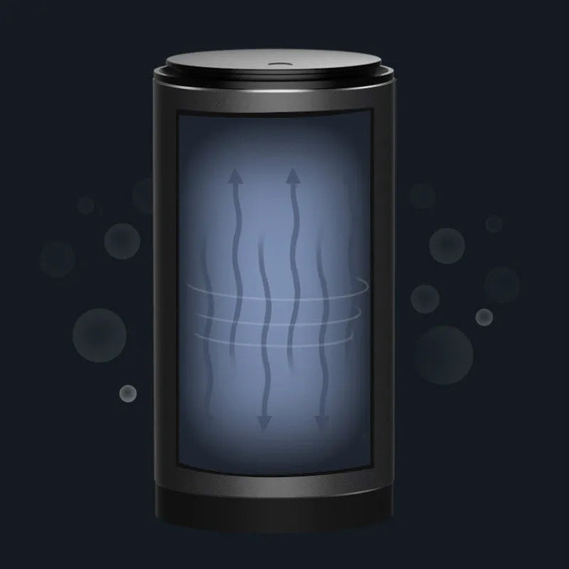 Mini aluminium alloy car trash can in Charm Silver with 35 garbage bags