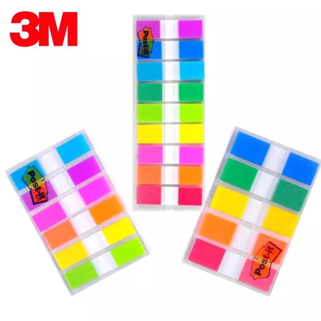 Removable plastic indicator labels in three sizes with mixed colours