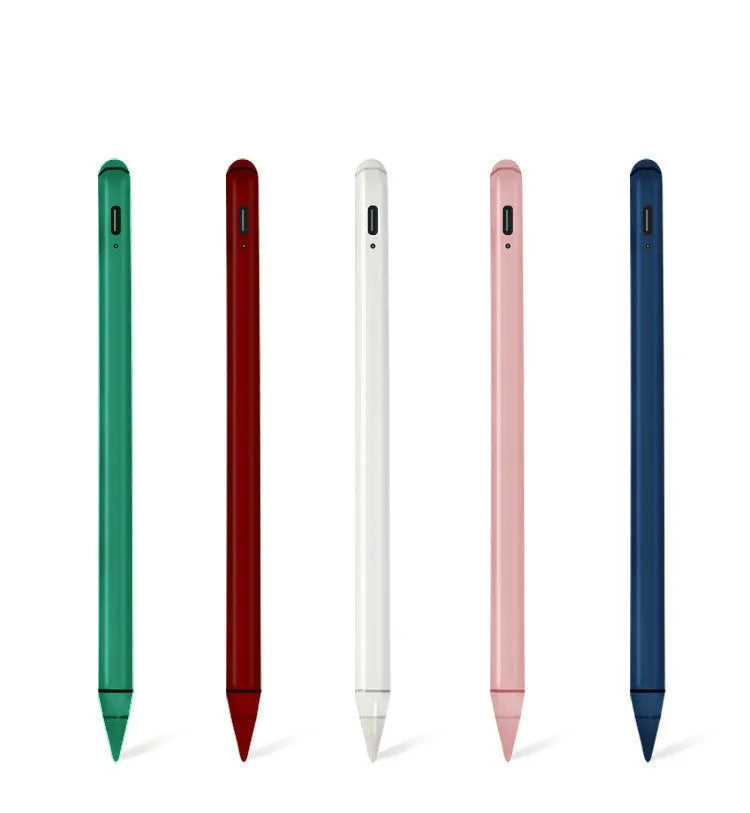 White plastic iPad stylus pen with magnetic suction feature for Apple tablets