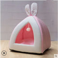 Cloth cat house pet nest for cats and small dogs, available in grey, pink, or yellow and sizes S to XL