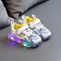 Children's black mesh sneakers with Velcro strap and rubber sole