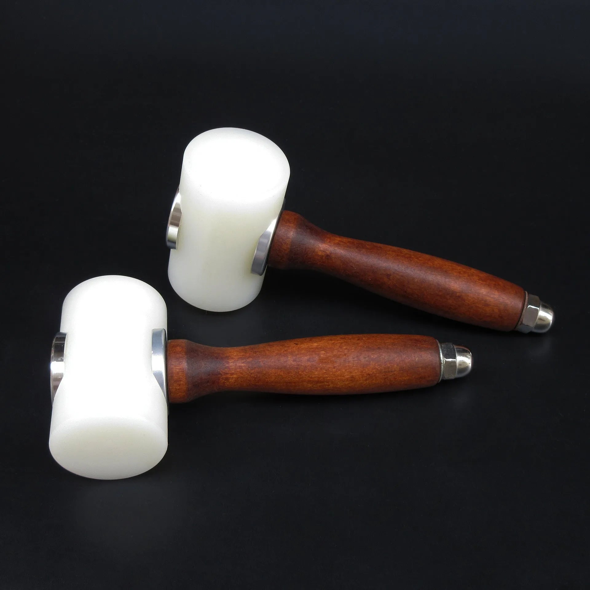 T-shaped nylon leather carving hammer with wooden handle for DIY leather art