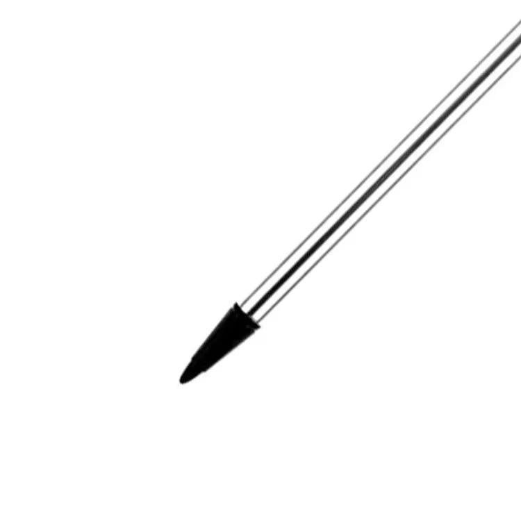 Silver dual-purpose touch screen pen with resistive and capacitive tips for mobile phones