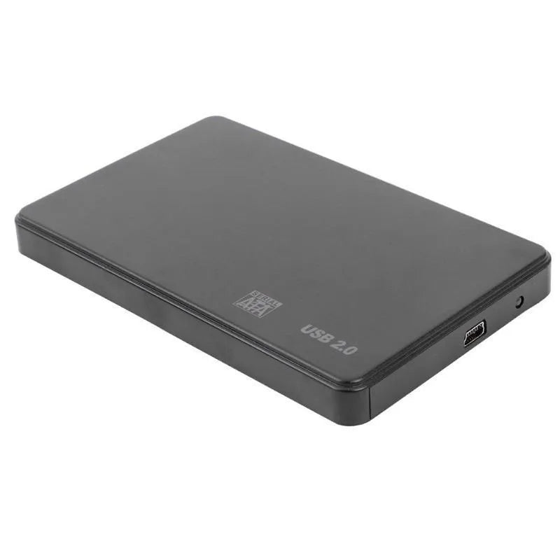 Black SATA hard disk enclosure ABS 120x73mm USB2.0 USB3.0 external drive case with data line