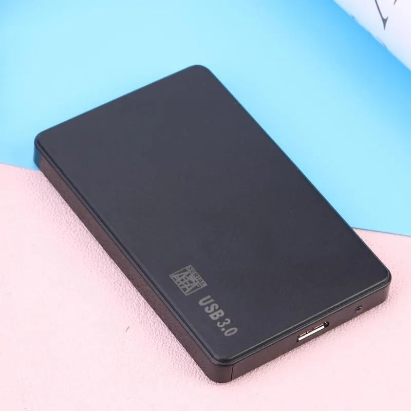Black SATA hard disk enclosure ABS 120x73mm USB2.0 USB3.0 external drive case with data line