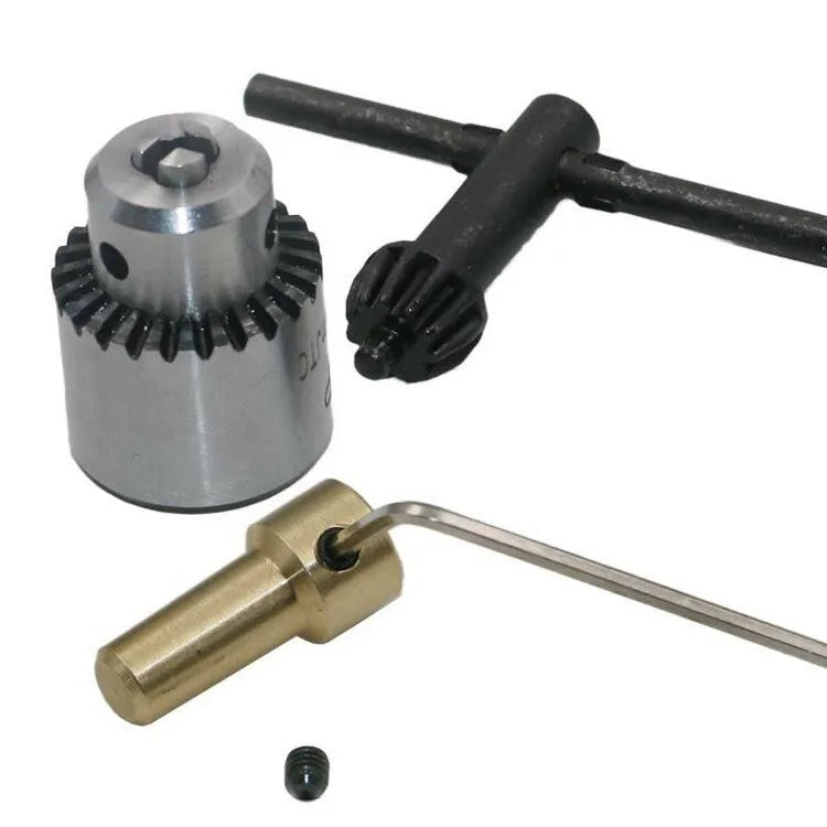 Hard alloy drill chuck with 3.17mm tail hole and sleeve for electric drills