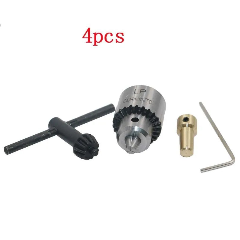 Hard alloy drill chuck with 3.17mm tail hole and sleeve for electric drills
