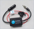 Fourth-generation 12V car radio FM antenna signal amplifier with metal cover or metal box and magnetic ring options.