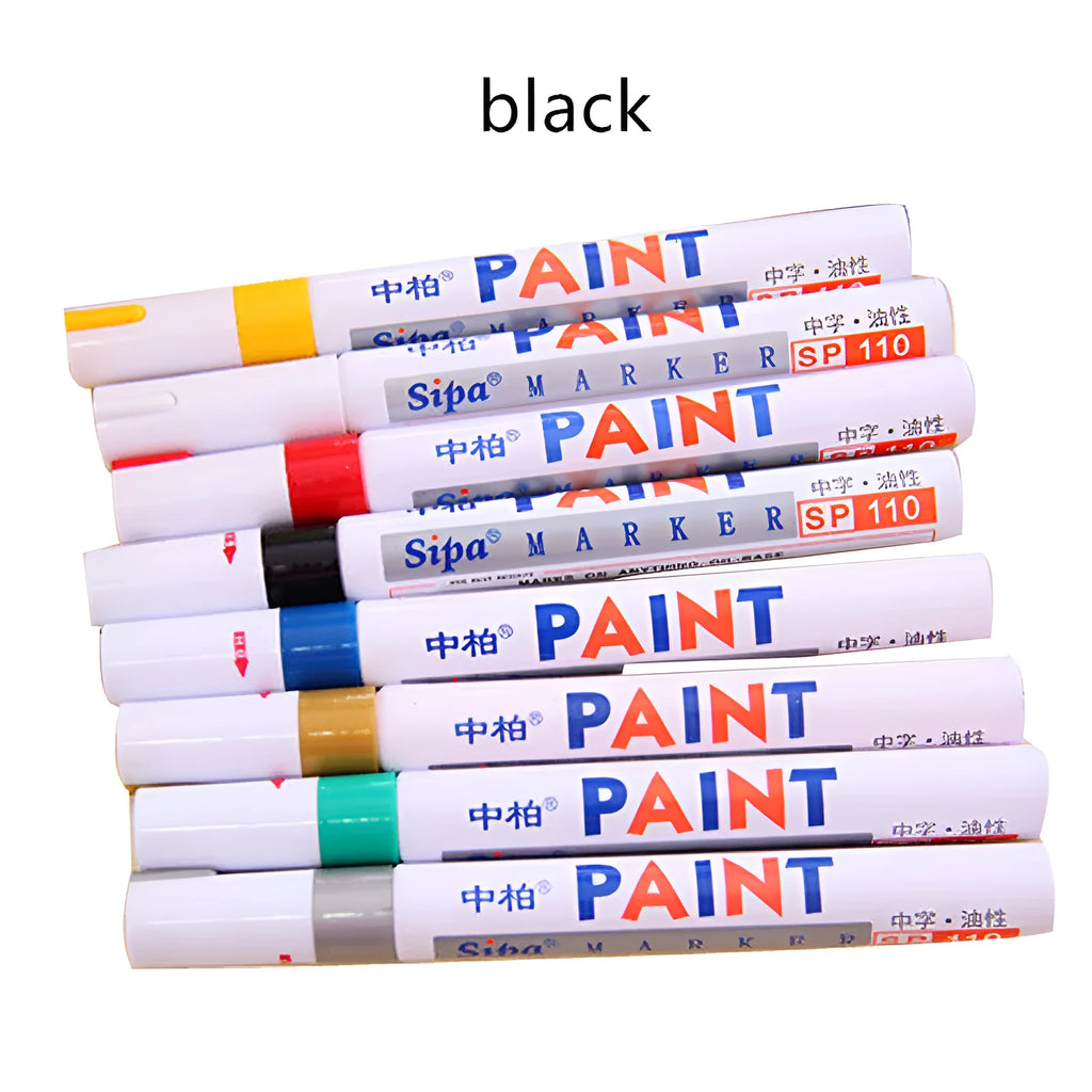 Bike touch-up paint pen in eight colours for mountain, folding, and road bike frame scratch repair