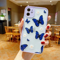 SE butterfly mobile phone case with Japanese Korean style design for iPhone models