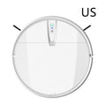 Ultra-thin black and white robotic vacuum cleaner with charging dock and remote control