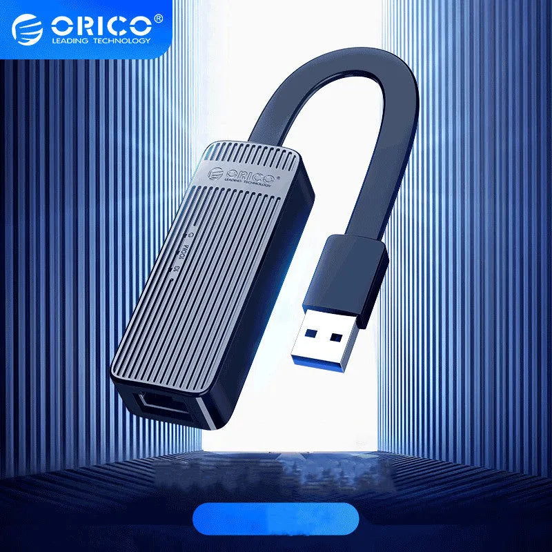 ORICO black USB 2.0 to Ethernet network adapter for laptop or desktop computer