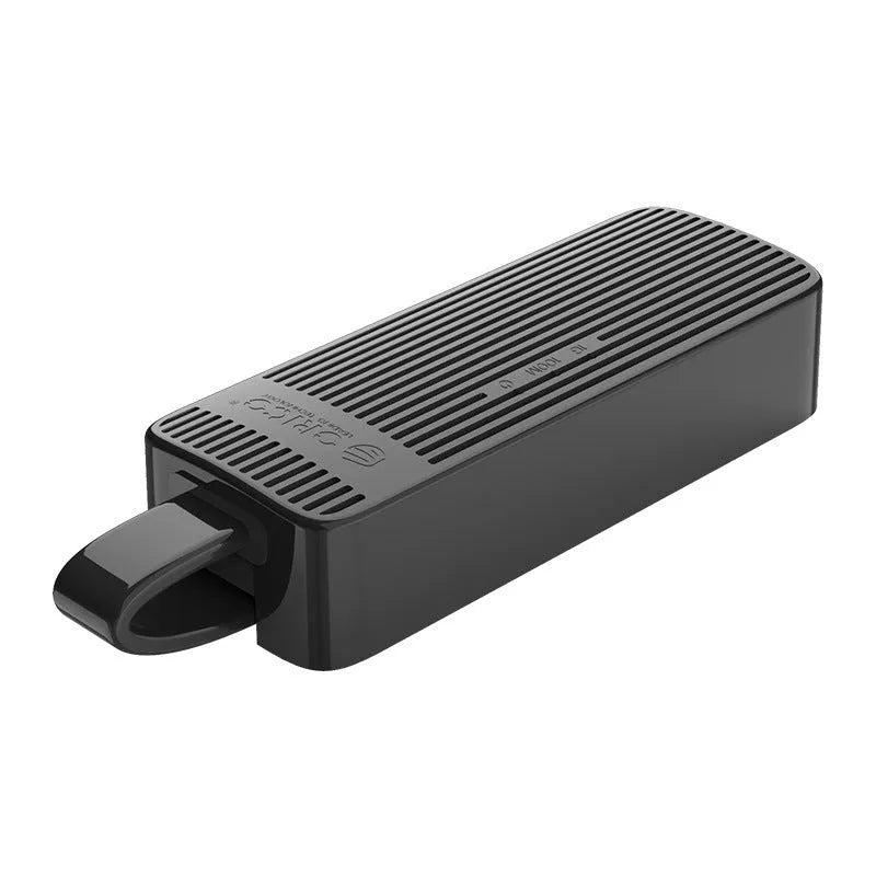 ORICO black USB 2.0 to Ethernet network adapter for laptop or desktop computer