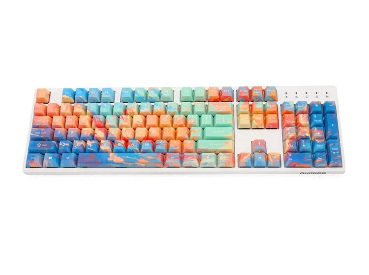 Custom five-sided sublimation sunset colourful OEM keycap for mechanical keyboard