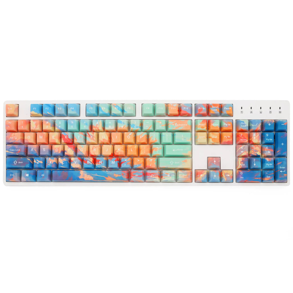 Custom five-sided sublimation sunset colourful OEM keycap for mechanical keyboard