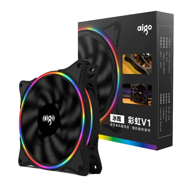 Patriot Rainbow V1 black desktop host computer case fan