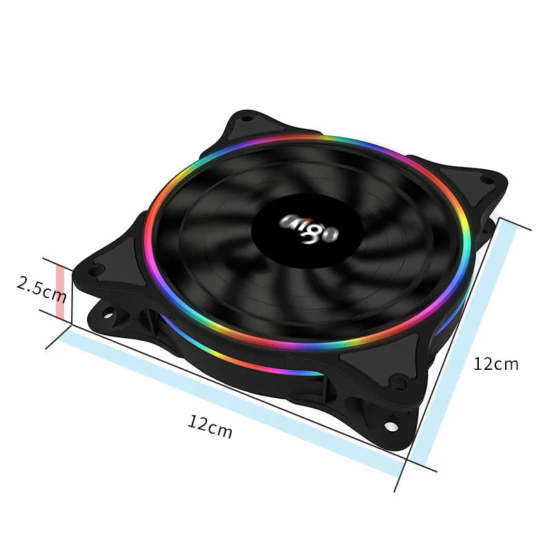 Patriot Rainbow V1 black desktop host computer case fan
