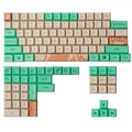 Mint Toffee coloured DSA profile PBT keycap set for mechanical keyboards, showing 104 keys.